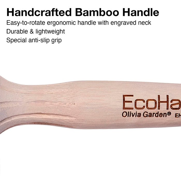 Olivia Garden 2 1/4 | 720 - EHCOV24 | EcoHair Combo Vent Round Bamboo Hair Brush - Usa Pro Hair