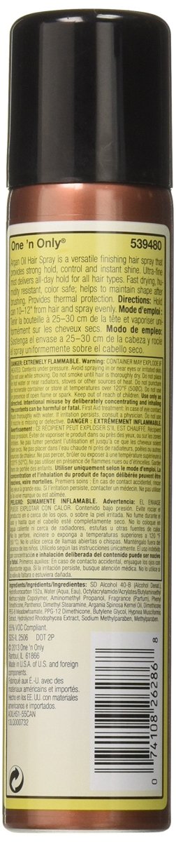 One 'n Only Argan Oil Hair Spray, 1.5 Ounce - Usa Pro Hair