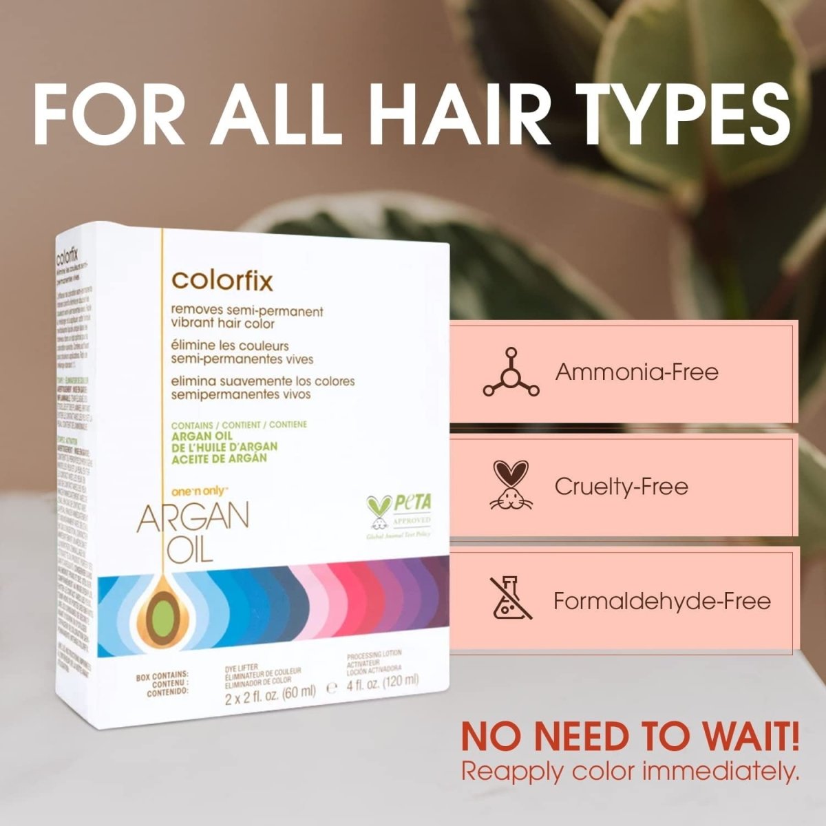 One 'n Only Colorfix Semi - Permanent Color Remover with Argan Oil - Usa Pro Hair