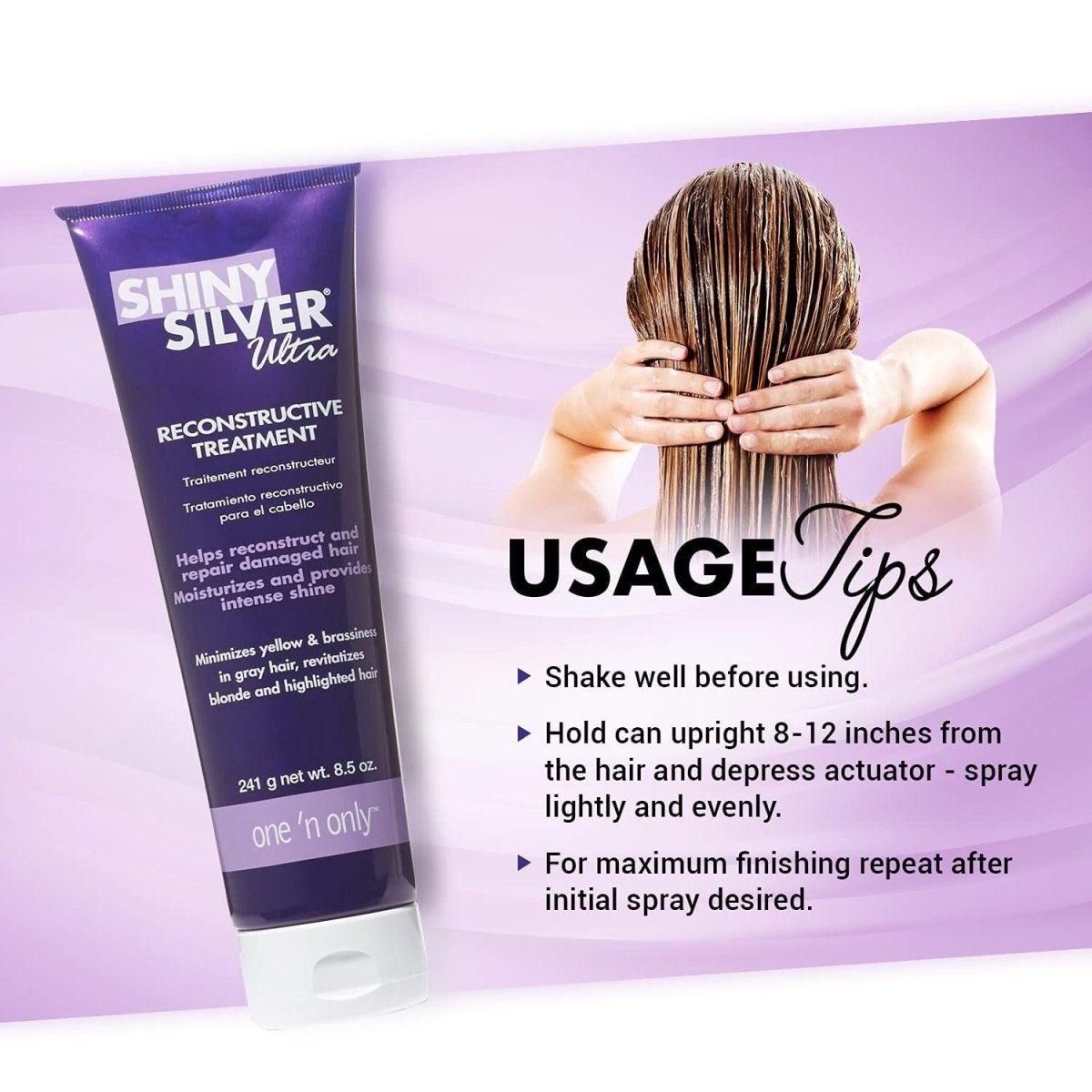 One 'n Only Shiny Silver Ultra Reconstructive Treatment 8.5 oz - Usa Pro Hair