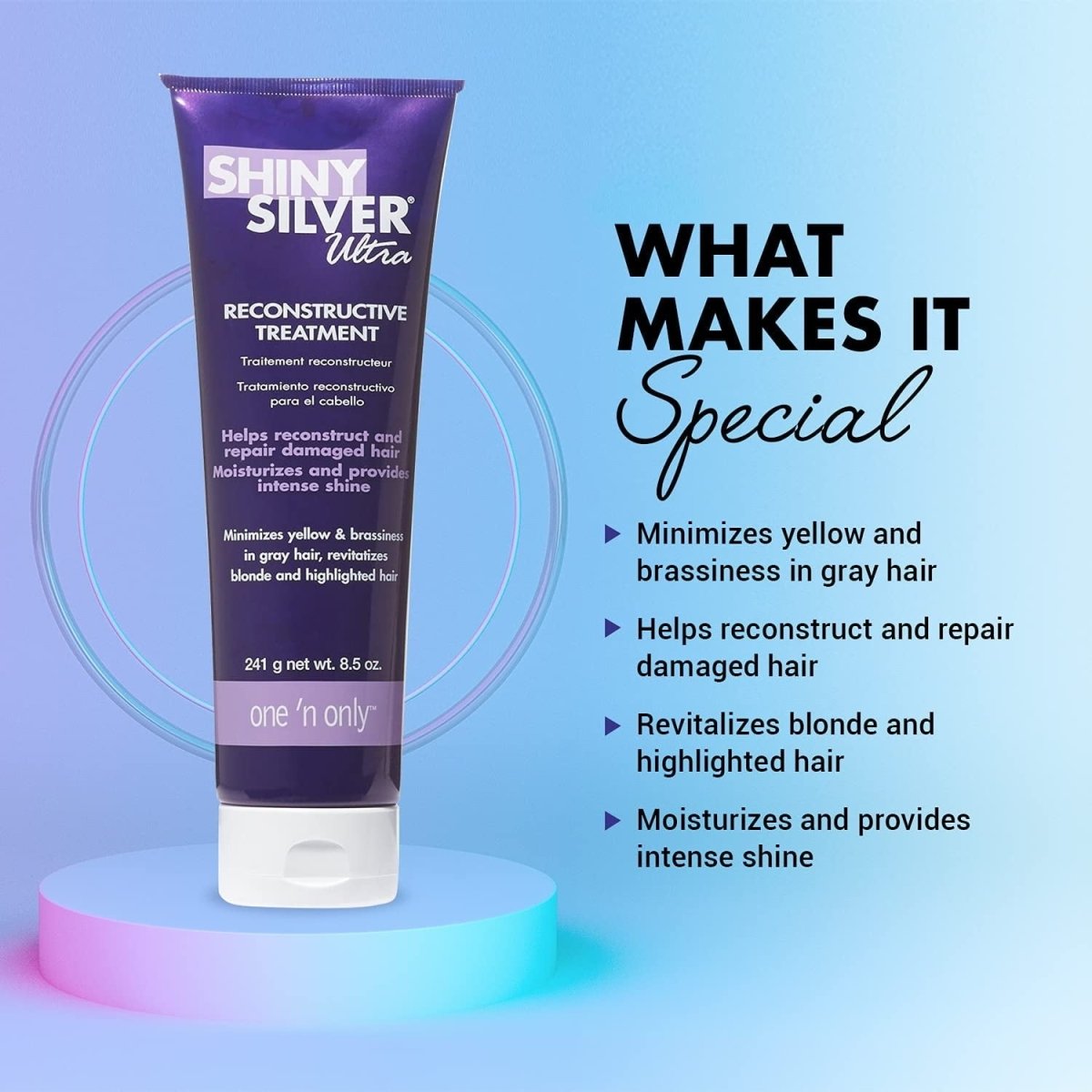 One 'n Only Shiny Silver Ultra Reconstructive Treatment 8.5 oz - Usa Pro Hair
