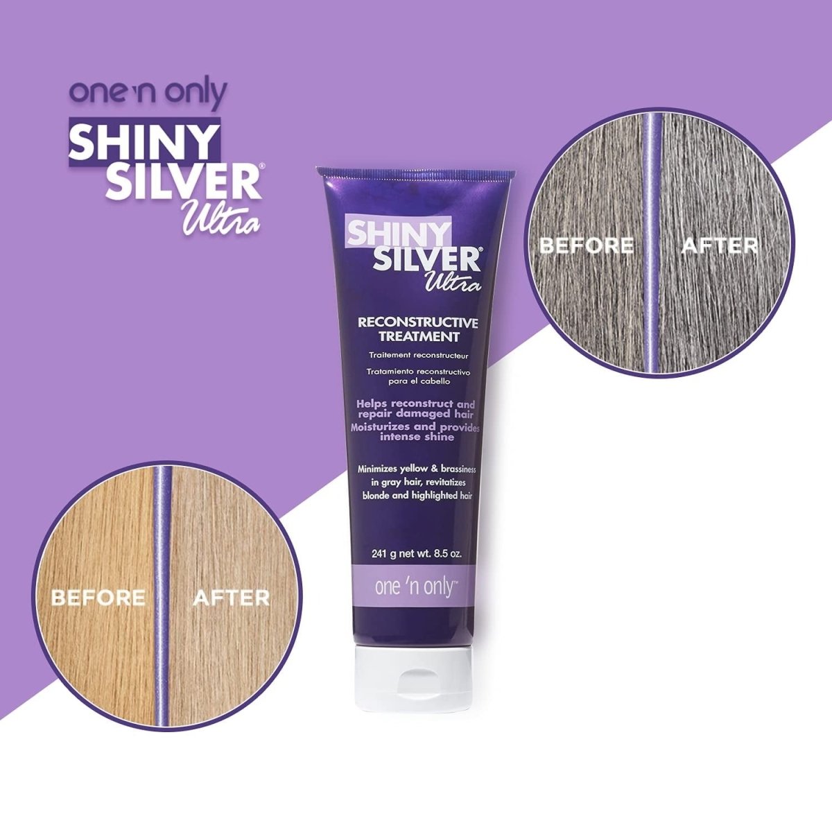 One 'n Only Shiny Silver Ultra Reconstructive Treatment 8.5 oz - Usa Pro Hair