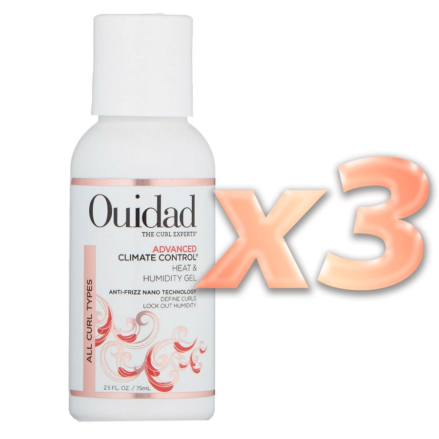 Ouidad Climate Control Heat & Humidity Gel 2.5 Fl oz - Pack of 3 - Usa Pro Hair