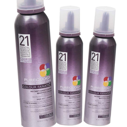 Pureology Colour Fanatic Instant Conditioning Whipped Cream 4 oz - Pack of 3 - Usa Pro Hair