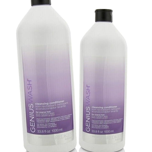 Redken Genius Wash Cleansing Conditioner for Coarse Hair 33.8 fl. oz. - Pack of 2 - Usa Pro Hair