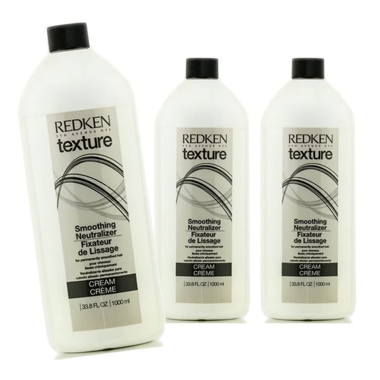 Redken Texture Smoothing Neutralizer Cream 33.8 oz - Pack of 3 - Usa Pro Hair