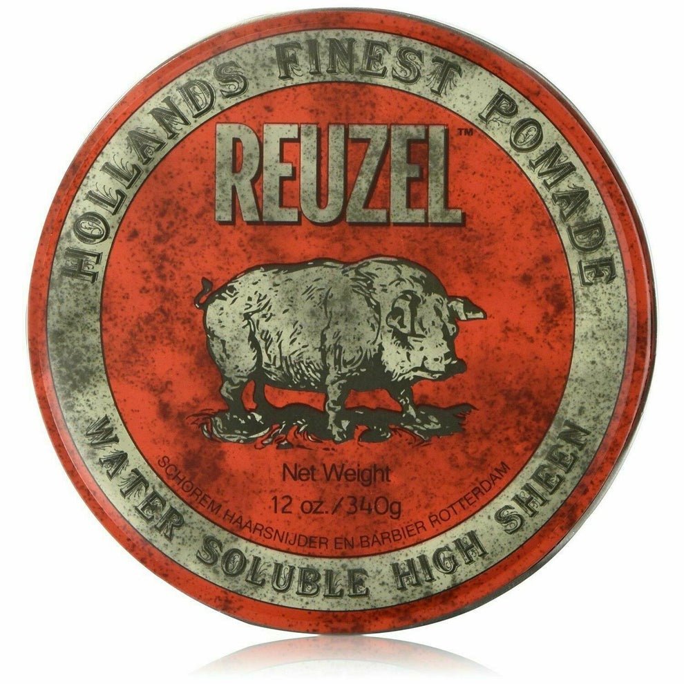 Reuzel Water Soluble Hair Pomade Hog, Red, 12 oz - Usa Pro Hair