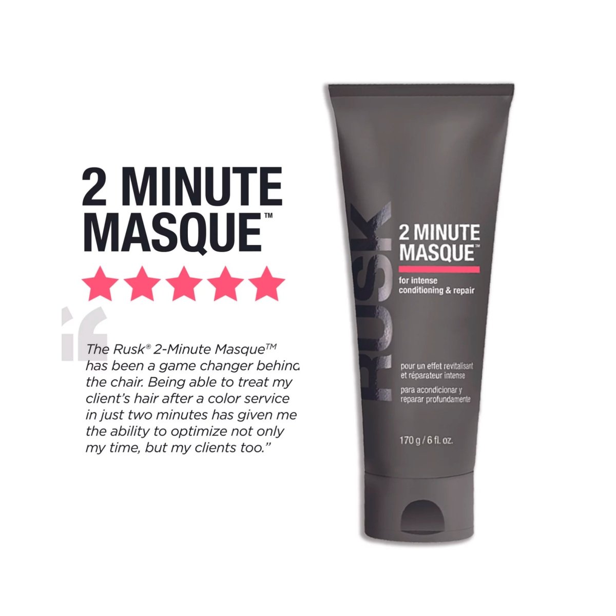 Rusk 2 Minute Masque 6 oz. - Usa Pro Hair