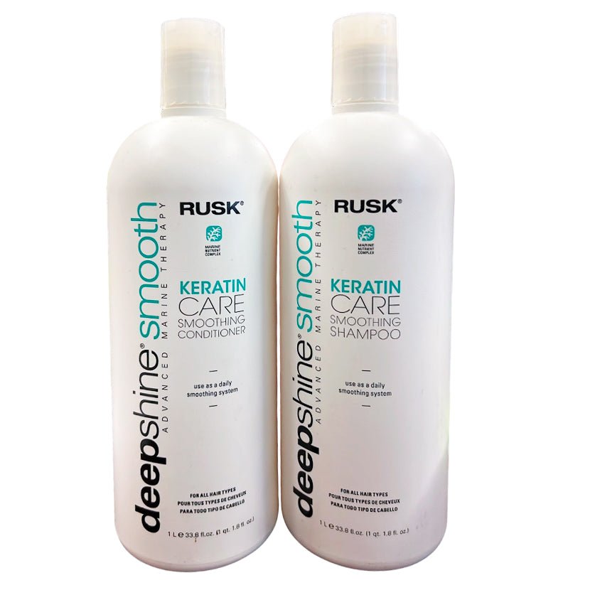 Rusk Deep Shine Smooth Keratin Care Shampoo + Conditioner 33.8oz - DUO - Usa Pro Hair