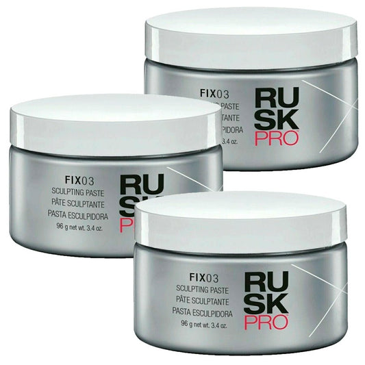 Rusk RuskPRO Fix03 Sculpting Paste, 3.4oz - Pack of 3 - Usa Pro Hair