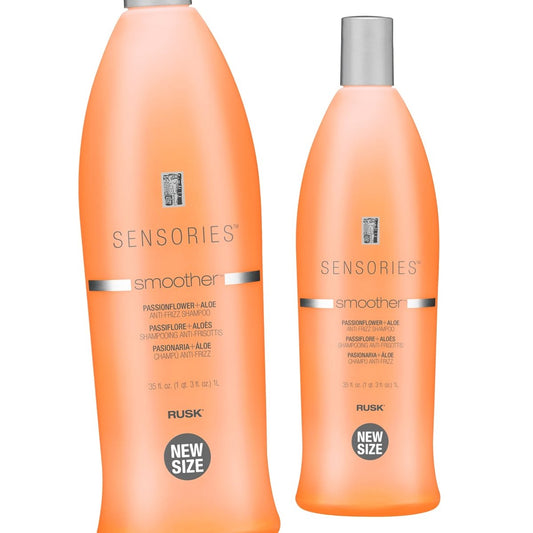Rusk Sensories Anti - Frizz Smoothing Shampoo Passion Flower Aloe 35 oz Pack of 2 - Usa Pro Hair