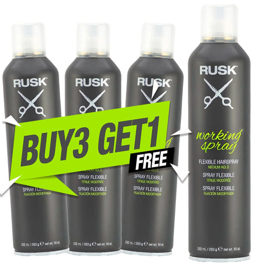 Rusk Working Spray 10 oz - Buy 3 Get 1 Free - Usa Pro Hair