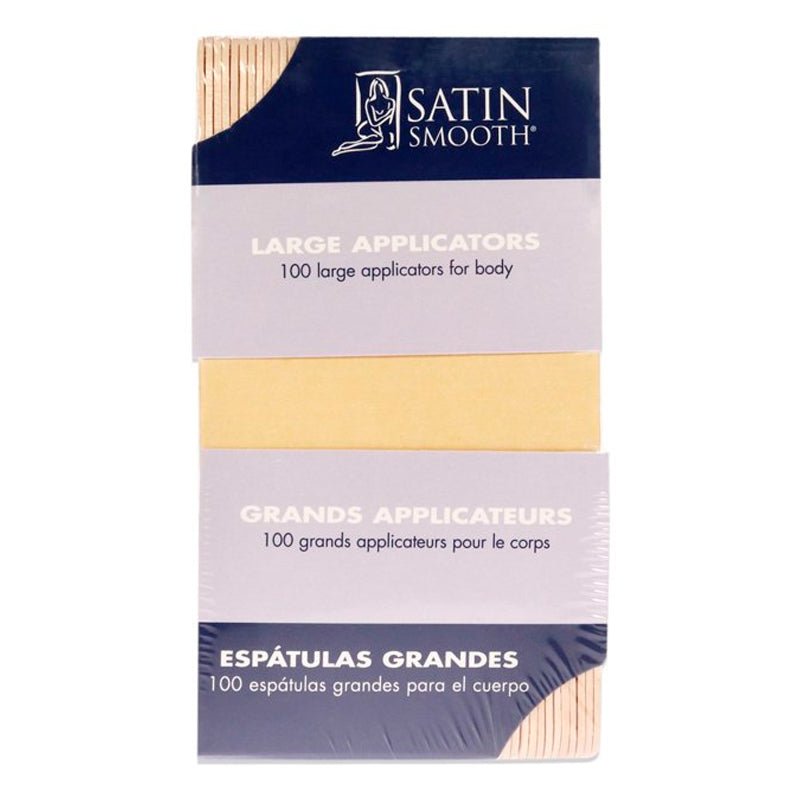 Satin Smooth Large Applicators 100 Pc Sticks - Pack of 2 - Usa Pro Hair