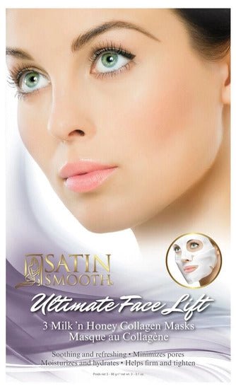 Satin Smooth Ultimate Face Lift Collagen Mask 3 pc. - Usa Pro Hair