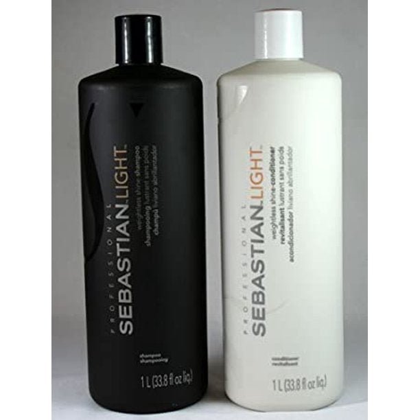 Sebastian Light Weightless Shine Shampoo. and Cond. Liter 2 x 33.8oz DUO - Usa Pro Hair