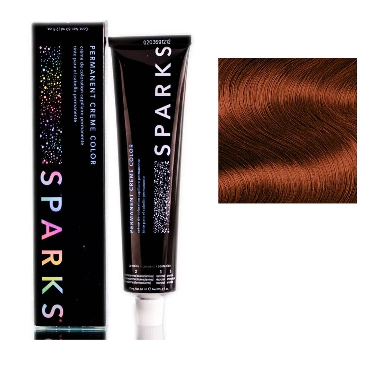 Sparks Permanent Creme Color - 9.44 - Very Light Blonde Intense Copper - Usa Pro Hair