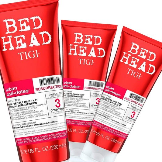 TIGI Bed Head Urban Anti Plus Dotes Resurrection Conditioner Damage Level 3, 6.76 - Pack of 3 - Usa Pro Hair