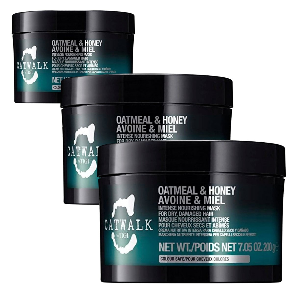 Tigi Catwalk Oatmeal and Honey Intense Nourishing Mask, 7.05 oz - Pack of 3 - Usa Pro Hair