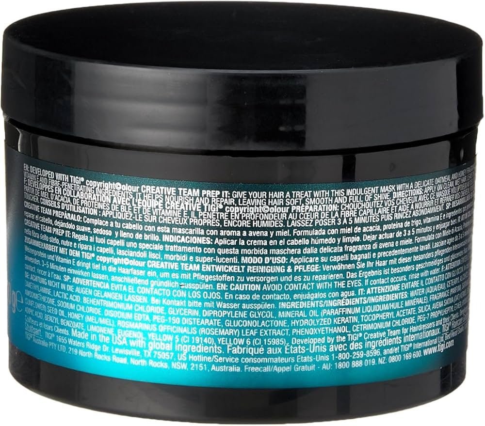 Tigi Catwalk Oatmeal and Honey Intense Nourishing Mask for Unisex, 7.05 oz - Usa Pro Hair