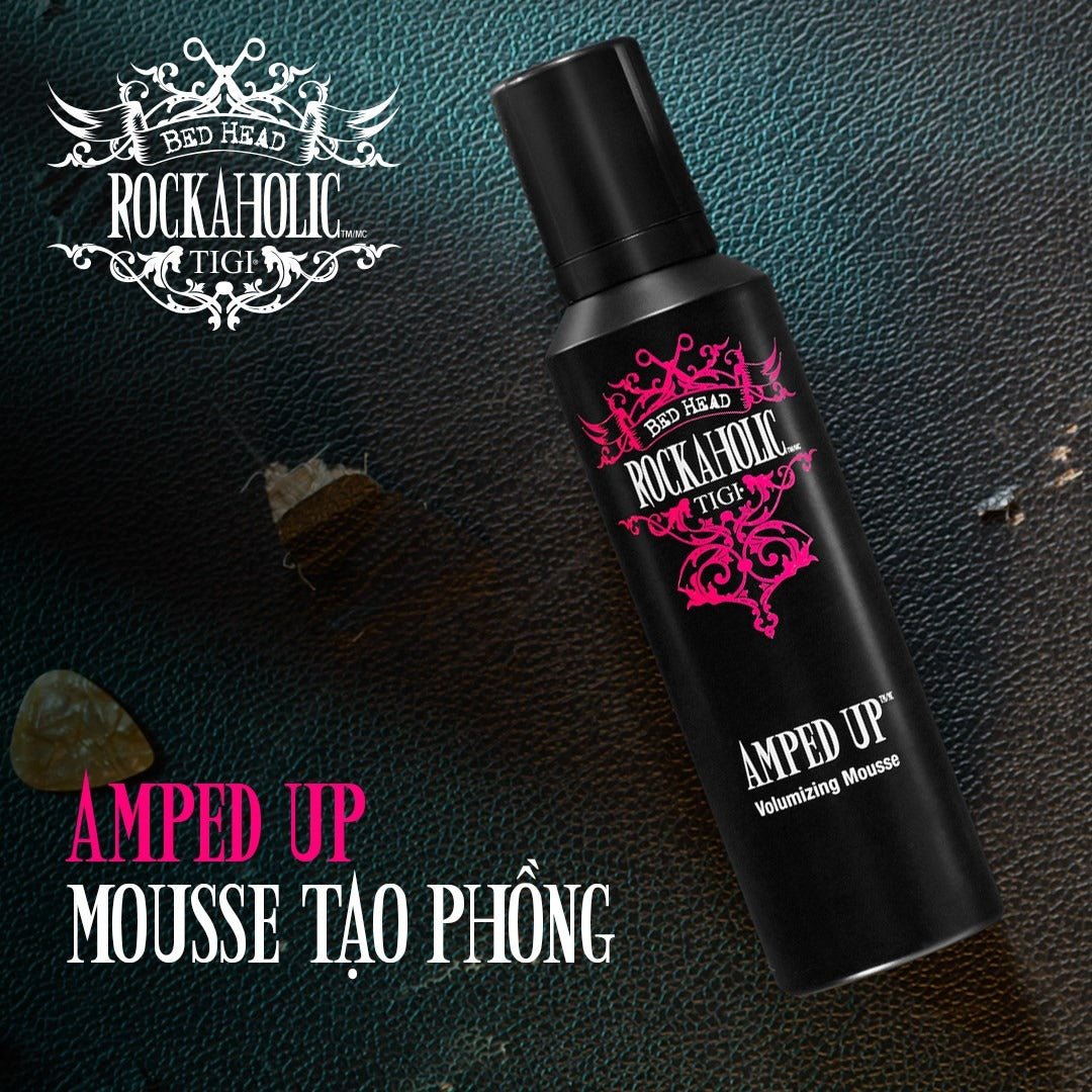 TIGI Rockaholic by Bed Head Amped Up Volumizing Mousse 6.7 oz - Pack of 2 - Usa Pro Hair