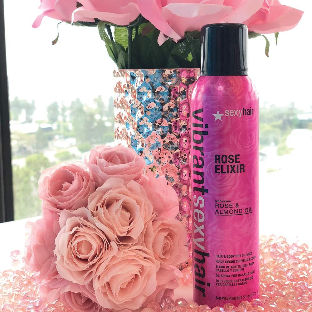 Vibrant Sexy Hair Rose Elixir Hair & Body Dry Oil Mist 5.1 - Buy 3 Get 1 Free - Usa Pro Hair