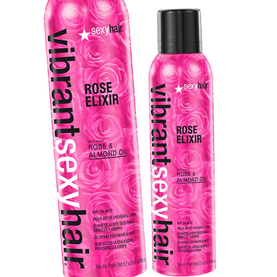 Vibrant Sexy Hair Rose Elixir Hair & Body Dry Oil Mist 5.1 - Pack of 2 - Usa Pro Hair