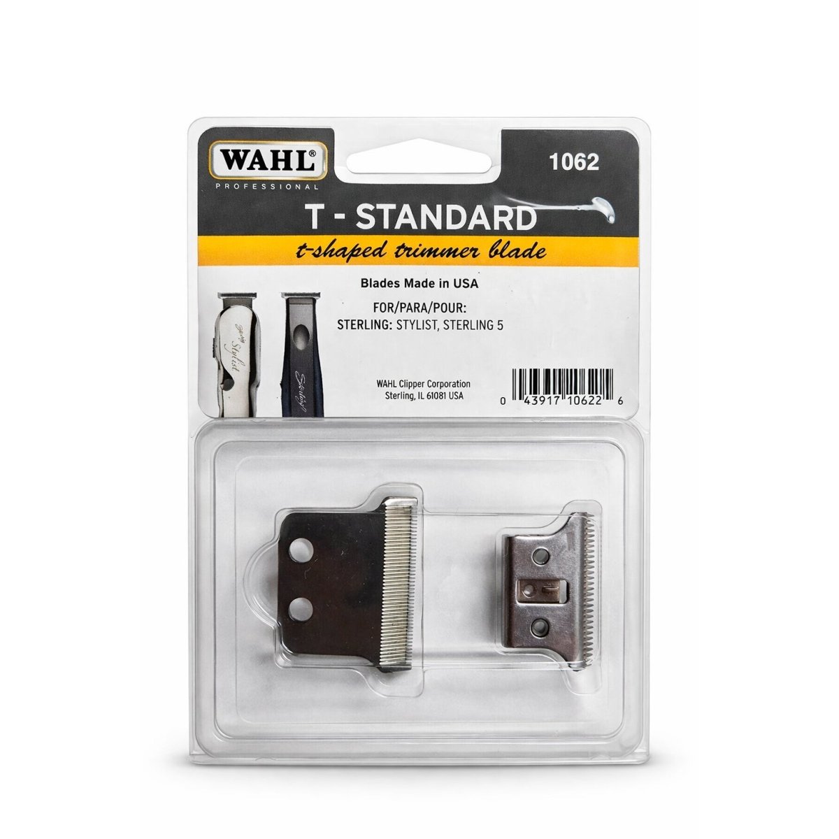 Wahl Professional T Shaped Trimmer Blade Set 1062 *Genuine - Usa Pro Hair